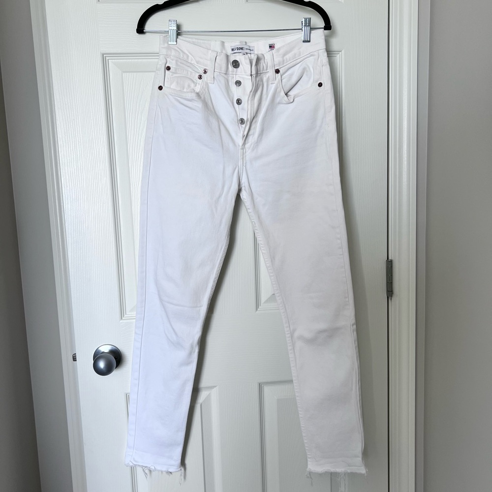 Re/Done Women's Slim/Skinny Leg White Jeans